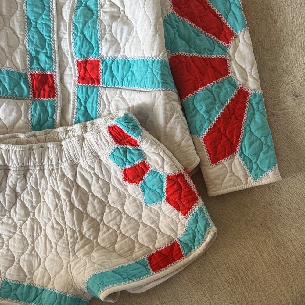 RHODE Colorful Quilted Jacket and Shorts Set - Picture 4 of 5